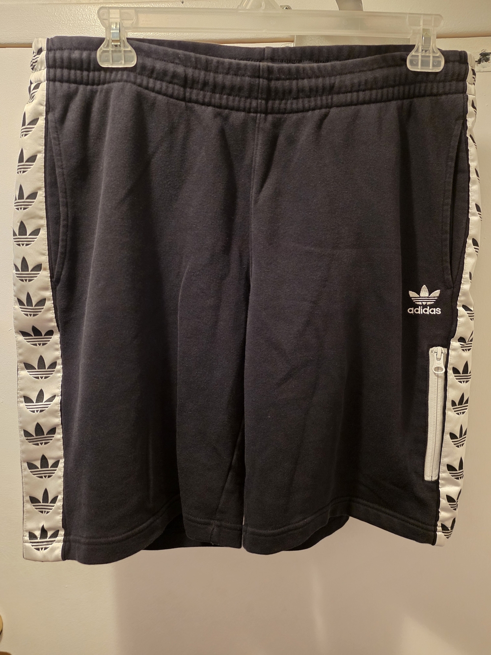 Adidas Originals Men's Repeating Trefoil Logo Tape Shorts.
